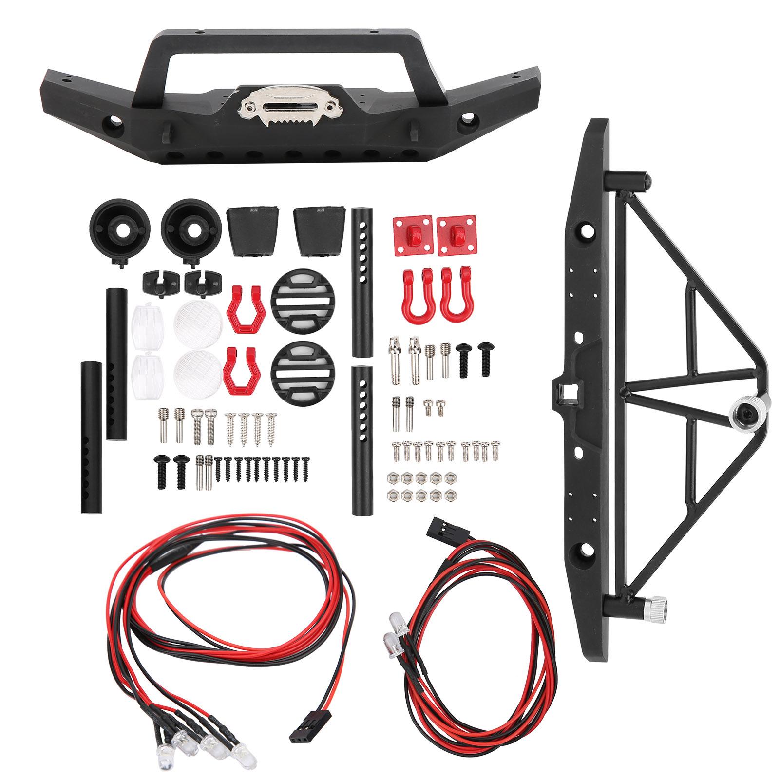 110 RC Metal Front Rear Bumper with LED Light Kit fit for SCX10 for TRX4 RC Accessories
110 RC Metal Front Rear Bumper with LED Light Kit fit for SCX10 for TRX4 RC Accessories