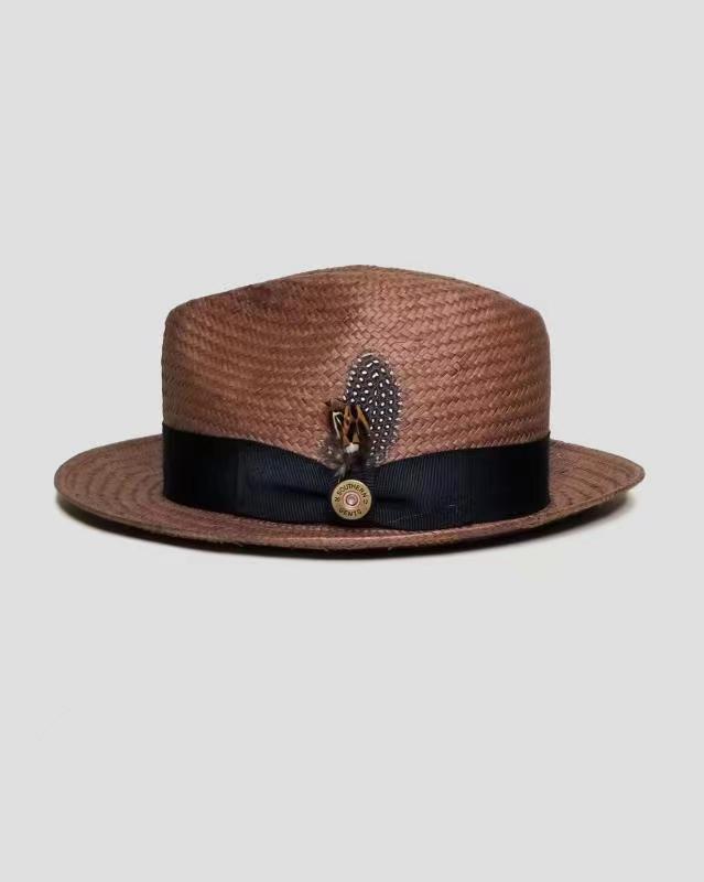 Hand Woven Paper Straw Hat Panama Jazz Cap Men Women Vintage Fedora Spring Summer Breathable Sun Hat European American Style 55-58 adjustable темно-коричневого кольору
Hand Woven Paper Straw Hat Panama Jazz Cap Men Women Vintage Fedora Spring Summer Breathable Sun Hat European American Style 55-58 adjustable темно-коричневого кольору
