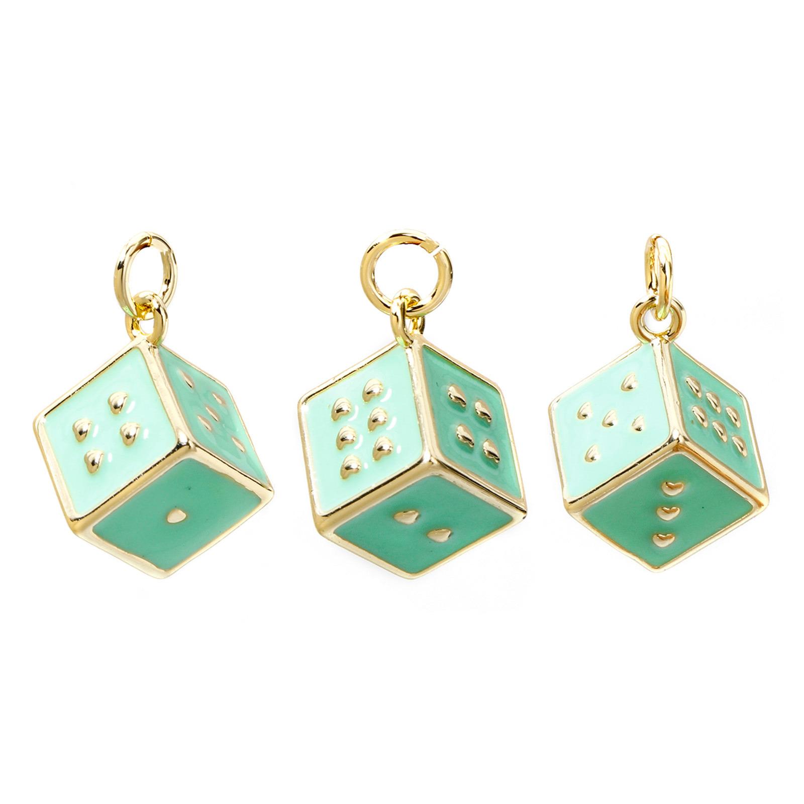 1 Piece Brass Charms 18K Real Gold Plated Multicolor Dice Enamel 3D Pendants For DIY Necklace Earrings Making 20mm x 12mm
1 Piece Brass Charms 18K Real Gold Plated Multicolor Dice Enamel 3D Pendants For DIY Necklace Earrings Making 20mm x 12mm