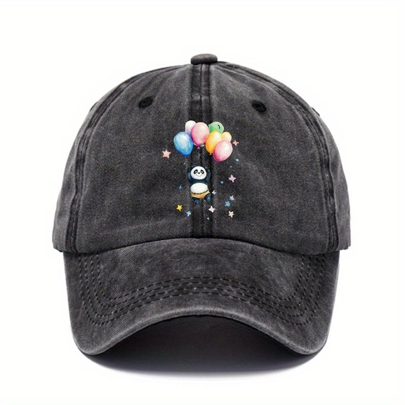 Panda Riding Balloons Baseball Cap Cute Animal Print Adjustable Washed Cotton Outdoor Sun Hat Unisex One Size чорний
Panda Riding Balloons Baseball Cap Cute Animal Print Adjustable Washed Cotton Outdoor Sun Hat Unisex One Size чорний
