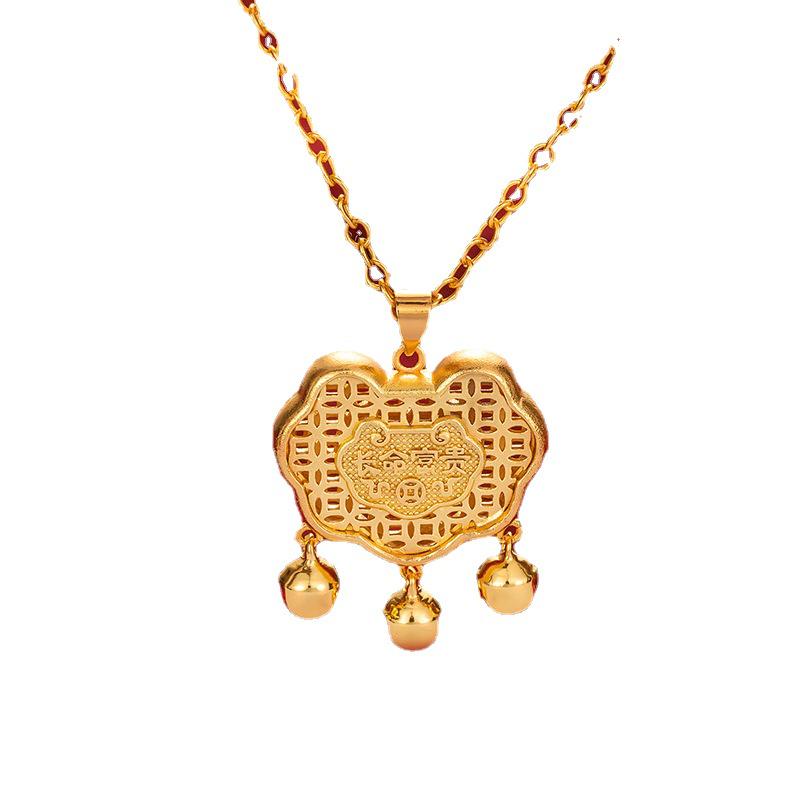 Copper-Plated Vietnamese Gold Longevity Lock Bell Pendant with Clavicle Chain Longevity Wealth Lock
Copper-Plated Vietnamese Gold Longevity Lock Bell Pendant with Clavicle Chain Longevity Wealth Lock