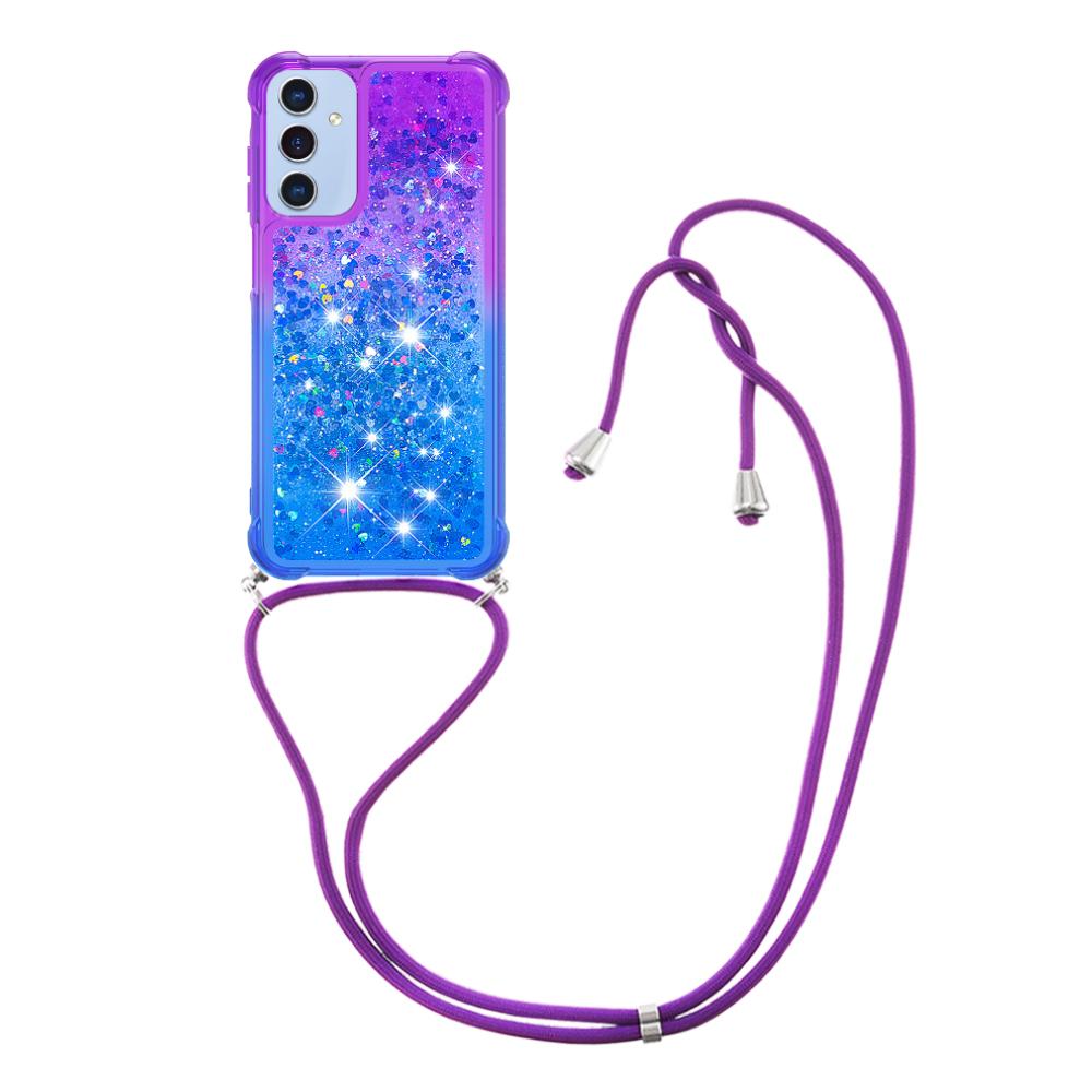For Samsung Galaxy A17 5G Gradient Quicksand Series Lanyard Design Flowing Liquid TPU Soft Scratch-resistant Protective Case Shell Purple/Blue
For Samsung Galaxy A17 5G Gradient Quicksand Series Lanyard Design Flowing Liquid TPU Soft Scratch-resistant Protective Case Shell Purple/Blue