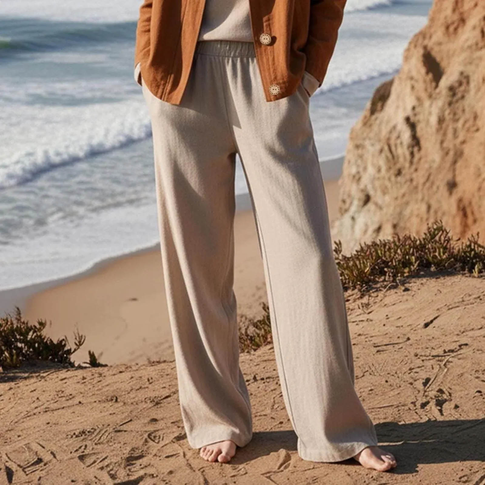 Women s Loose And Comfortable Casual Fashion Color Pocketed Pants XL хакі
Women s Loose And Comfortable Casual Fashion Color Pocketed Pants XL хакі