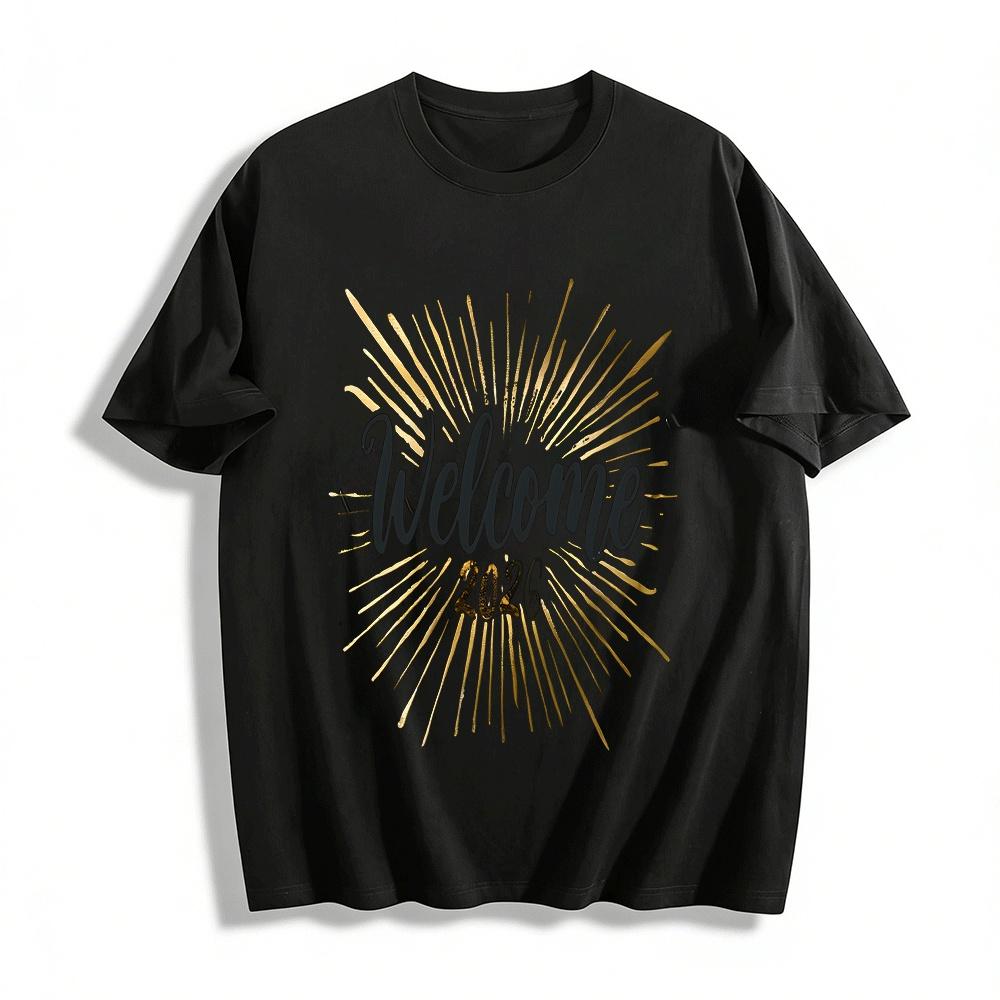 Welcome 2026 Print Casual Tee New Year Holiday Commemorative T-Shirt Pure cotton T-shirt XXS
Welcome 2026 Print Casual Tee New Year Holiday Commemorative T-Shirt Pure cotton T-shirt XXS