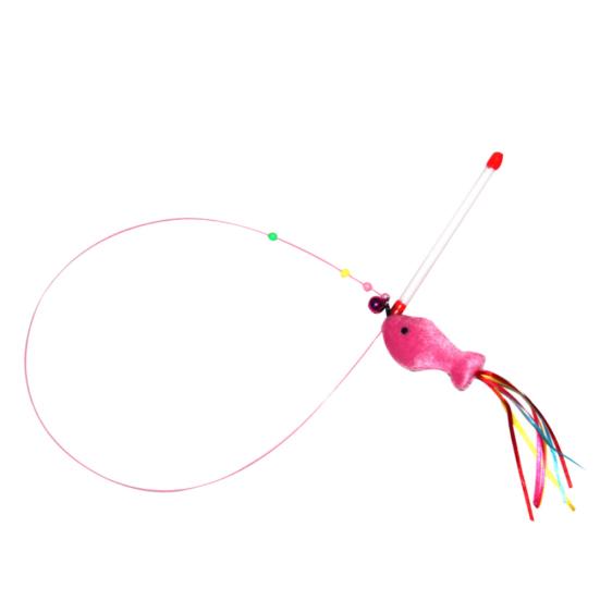 Funny Pet Cat Teaser Steel Wire Plush Fish Bell Wand Kitten Interactive Toy
Funny Pet Cat Teaser Steel Wire Plush Fish Bell Wand Kitten Interactive Toy
