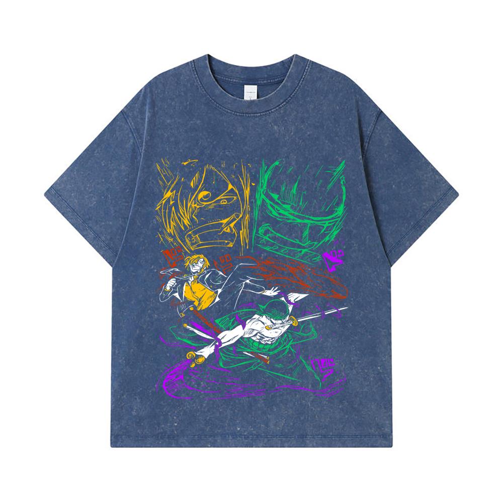 275 GSM Washed T-shirts 100% Cotton One Piece V12 Sanji Zoro Print Unisex Heavy Cotton T Shirt 2XL королівський синій колір
275 GSM Washed T-shirts 100% Cotton One Piece V12 Sanji Zoro Print Unisex Heavy Cotton T Shirt 2XL королівський синій колір