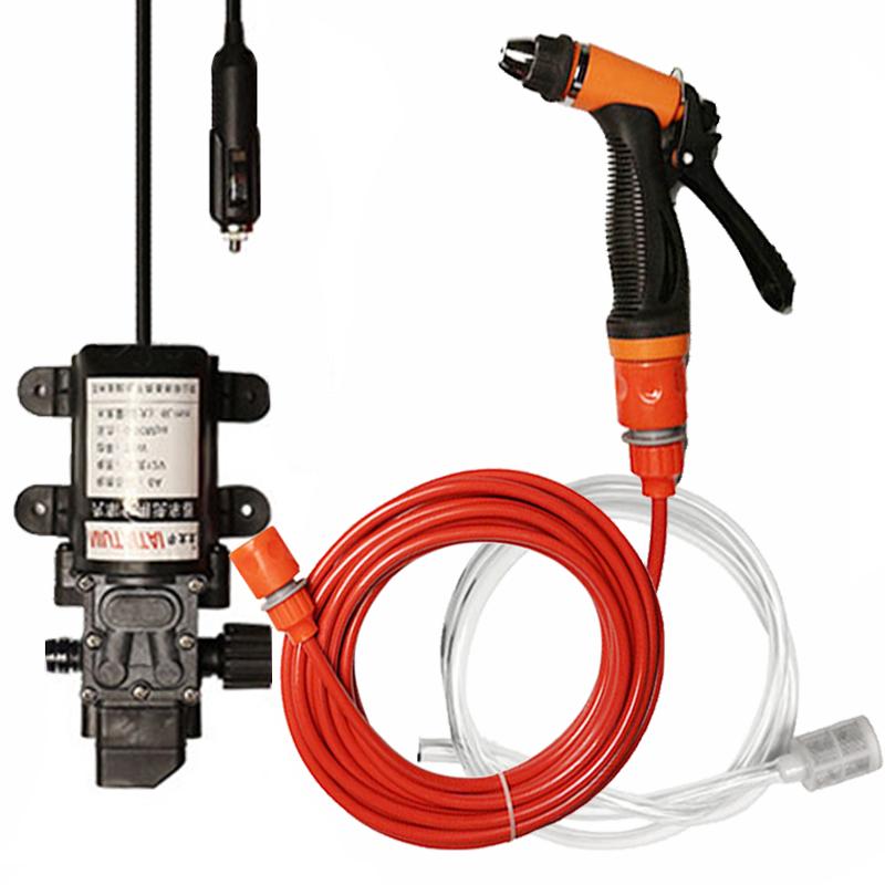 12 В портативный насос для мойки автомобилей с пистолетом-насосом высокого давления, стиральная машина с распылителем, набор для чистки автомобиля, электрическое устройство для мойки автомобилей оранжевый