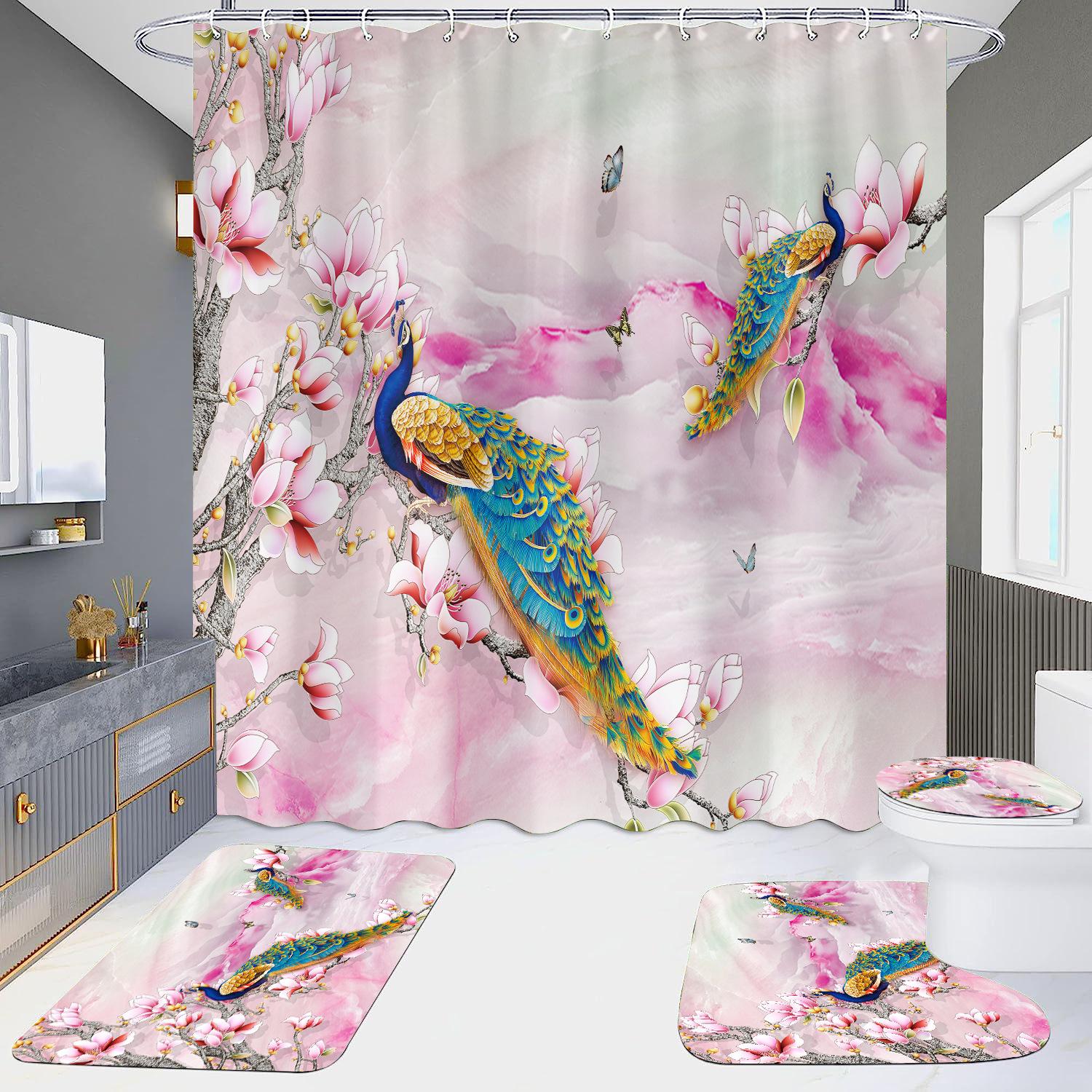 HD занавеска для душа, набор из четырех предметов, водонепроницаемая без дырокола, ванная комната, отель, туалетная перегородка, занавеска Павлин 3Pcs No curtain
HD занавеска для душа, набор из четырех предметов, водонепроницаемая без дырокола, ванная комната, отель, туалетная перегородка, занавеска Павлин 3Pcs No curtain