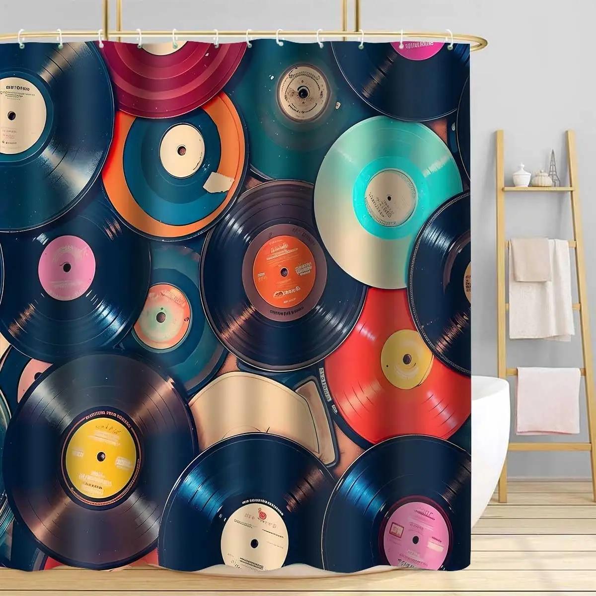Retro Music Music Record Bathroom Shower Curtain, Album Bathroom Bathtub Decorative Curtain W60H190(CM)-1 Pcs
Retro Music Music Record Bathroom Shower Curtain, Album Bathroom Bathtub Decorative Curtain W60H190(CM)-1 Pcs