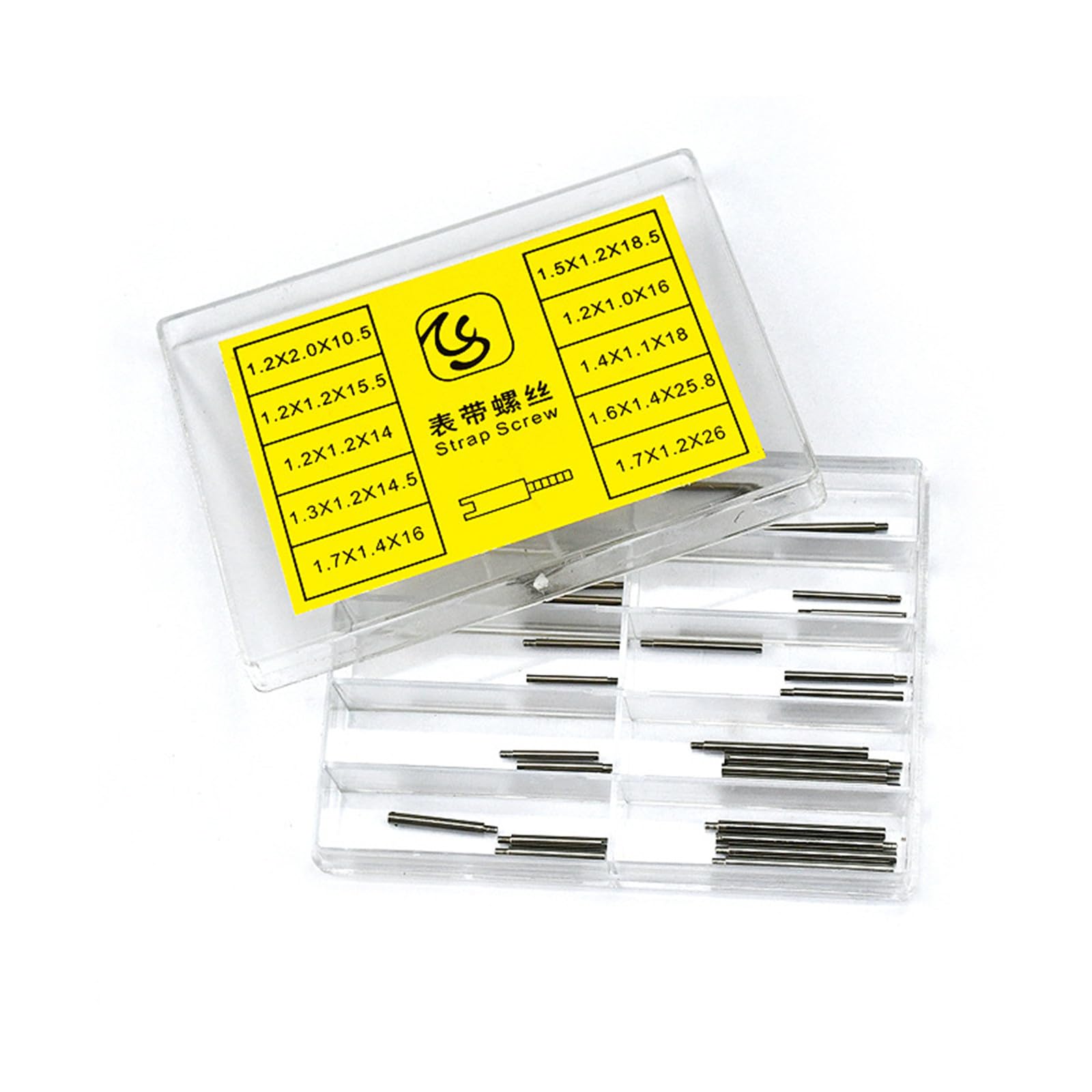 50PCS Stainless Steel Watch Band Screw Rod Set 10 Sizes Watch Band Connecting Rod Set Watch Repair Tool
50PCS Stainless Steel Watch Band Screw Rod Set 10 Sizes Watch Band Connecting Rod Set Watch Repair Tool