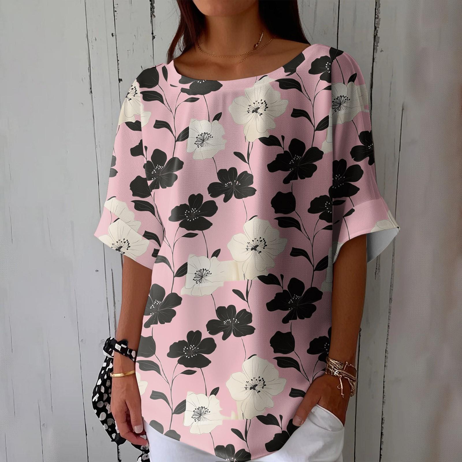 Women s Fashionable Casual Round Neck Printed Top Loose Top Printed Top Loose Top S рожевий
Women s Fashionable Casual Round Neck Printed Top Loose Top Printed Top Loose Top S рожевий