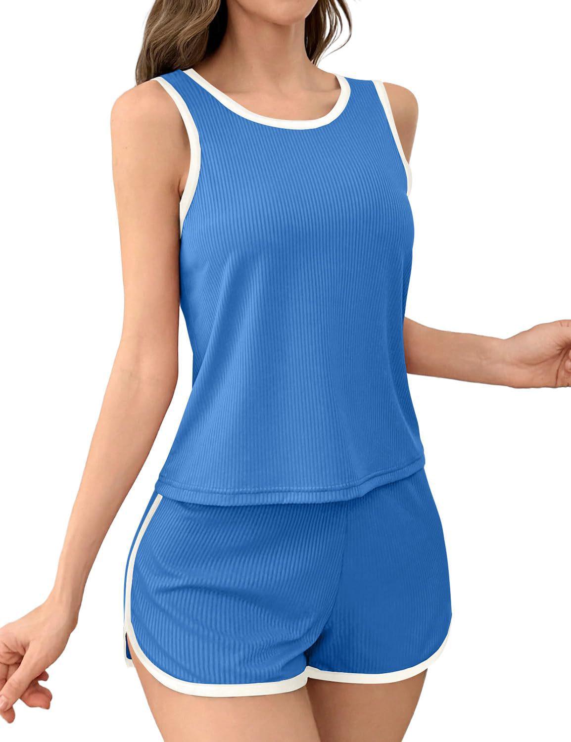 JustFashionNow Women s Colorblock Pajama Set - Tank Top & Shorts Medium
JustFashionNow Women s Colorblock Pajama Set - Tank Top & Shorts Medium