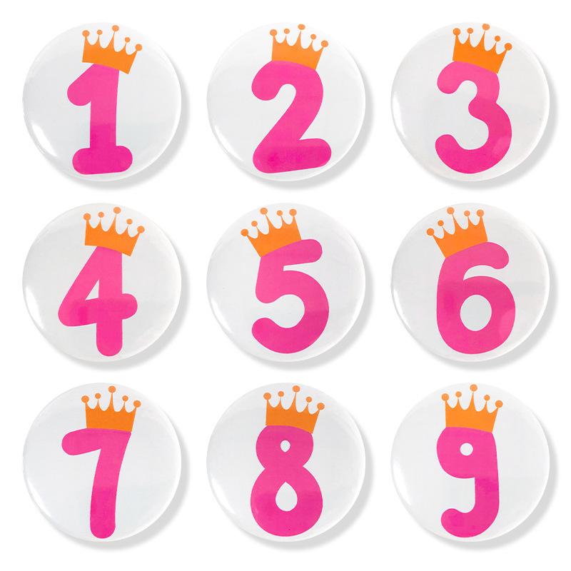 New Crown Digital Baby Birthday Theme Party Badge Tinplate Birthday Number Badge 2pcs 0
New Crown Digital Baby Birthday Theme Party Badge Tinplate Birthday Number Badge 2pcs 0