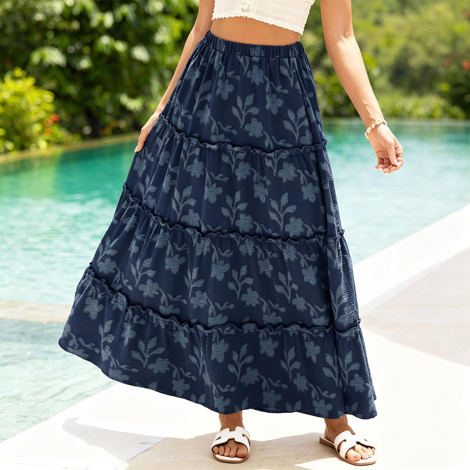 Women s Summer Fashion Elastic Waist Sweet Half Skirt Bohemian A-line High Waist Cake Skirt XXL тёмно-синий
Women s Summer Fashion Elastic Waist Sweet Half Skirt Bohemian A-line High Waist Cake Skirt XXL тёмно-синий