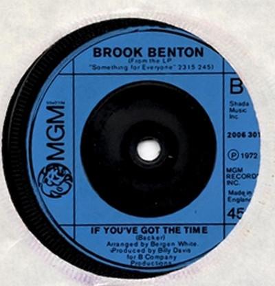 7inch Record BROOK BENTON - Sweet Memories 2006301 MGM Records 1973 UK Soul/Funk Used
7inch Record BROOK BENTON - Sweet Memories 2006301 MGM Records 1973 UK Soul/Funk Used