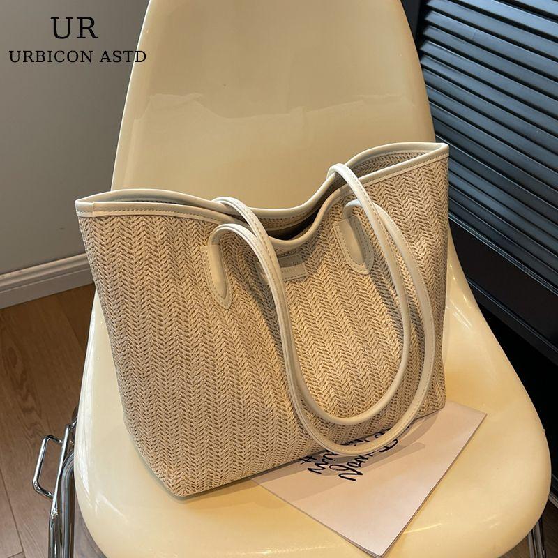 Summer Straw Woven Bag Women s 2025 New Arrival Affordable Luxury Style Seaside Woven Bag Fancy Large Capacity Shoulder Tote Bag Beige White
Summer Straw Woven Bag Women s 2025 New Arrival Affordable Luxury Style Seaside Woven Bag Fancy Large Capacity Shoulder Tote Bag Beige White