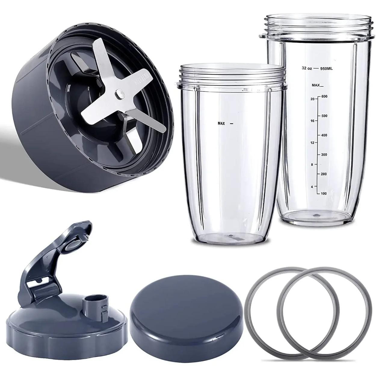 Blender Cup Set for NutriBullet Blenders 600W/900W PRO Extractor Blade 32Oz & 24Oz Huge Cups Blender Replacement Parts none
Blender Cup Set for NutriBullet Blenders 600W/900W PRO Extractor Blade 32Oz & 24Oz Huge Cups Blender Replacement Parts none