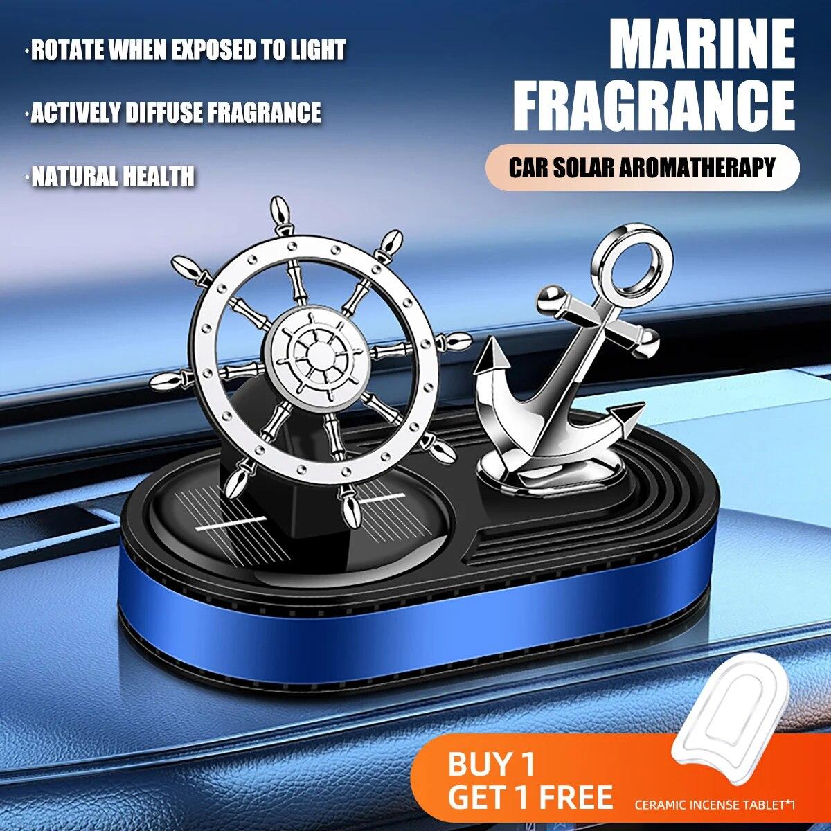 1 шт. Автомобильная солнечная ароматерапия в форме якоря для автомобиля, украшения для автомобиля, ароматерапия, аксессуары для украшения автомобиля синий