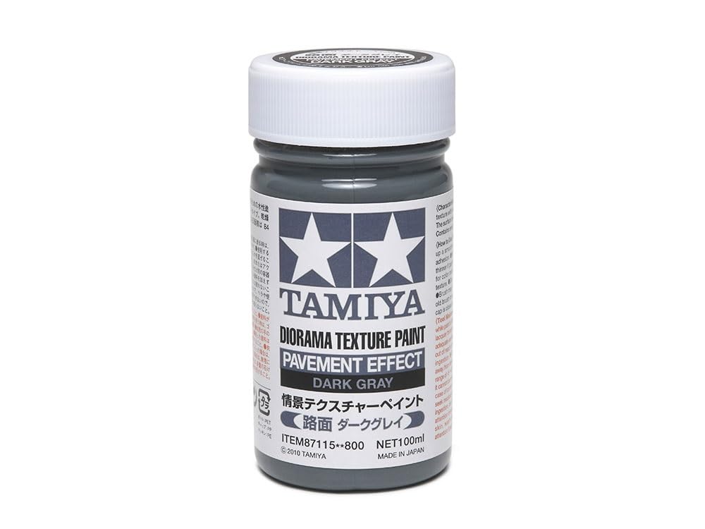 TAMIYA Makeup Material Series Scenery Texture Paint Surface Dark 100ml Model Paint 87115 No.115 (Road Gray)
TAMIYA Makeup Material Series Scenery Texture Paint Surface Dark 100ml Model Paint 87115 No.115 (Road Gray)