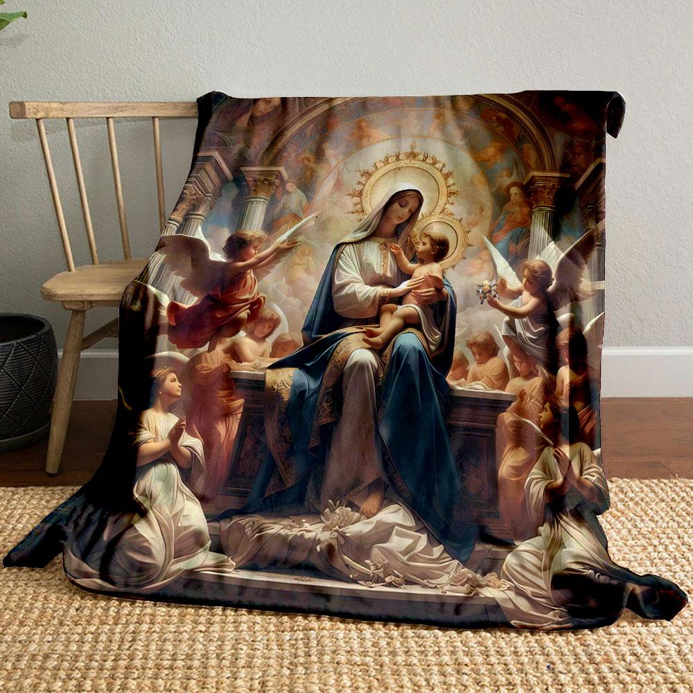 Virgin Mary And Baby With Angels Blanket Printed Blanket for Living Room Bed Couch lunch break Soft Cozy Blanket for Friend s festival Gift 80cm x 120cm
Virgin Mary And Baby With Angels Blanket Printed Blanket for Living Room Bed Couch lunch break Soft Cozy Blanket for Friend s festival Gift 80cm x 120cm