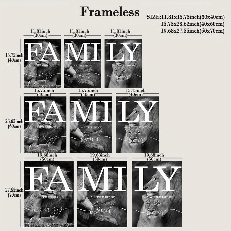 3pcs Black And White Lion Family Quote Home Signs Canvas Paintings Animal Lion Wall Art Prints And Posters For Living Rooom 20x30cm
3pcs Black And White Lion Family Quote Home Signs Canvas Paintings Animal Lion Wall Art Prints And Posters For Living Rooom 20x30cm