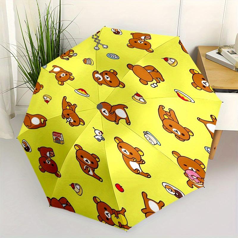 Rilakkuma,Yellow Automatic Folding Umbrella Simple 8 Rib Design, Bright Cartoon Pattern, Durable Iron Frame, Suitable For Travel, Outdoor, B
Rilakkuma,Yellow Automatic Folding Umbrella Simple 8 Rib Design, Bright Cartoon Pattern, Durable Iron Frame, Suitable For Travel, Outdoor, B