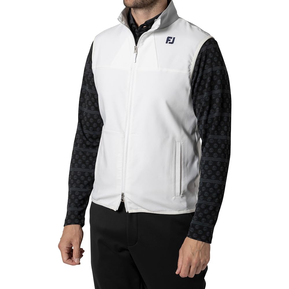 Ветровка без рукавов FootJoy Golf TWINSOF с водоотталкивающим покрытием и полной молнией для мужчин, белая, белый
Ветровка без рукавов FootJoy Golf TWINSOF с водоотталкивающим покрытием и полной молнией для мужчин, белая, белый