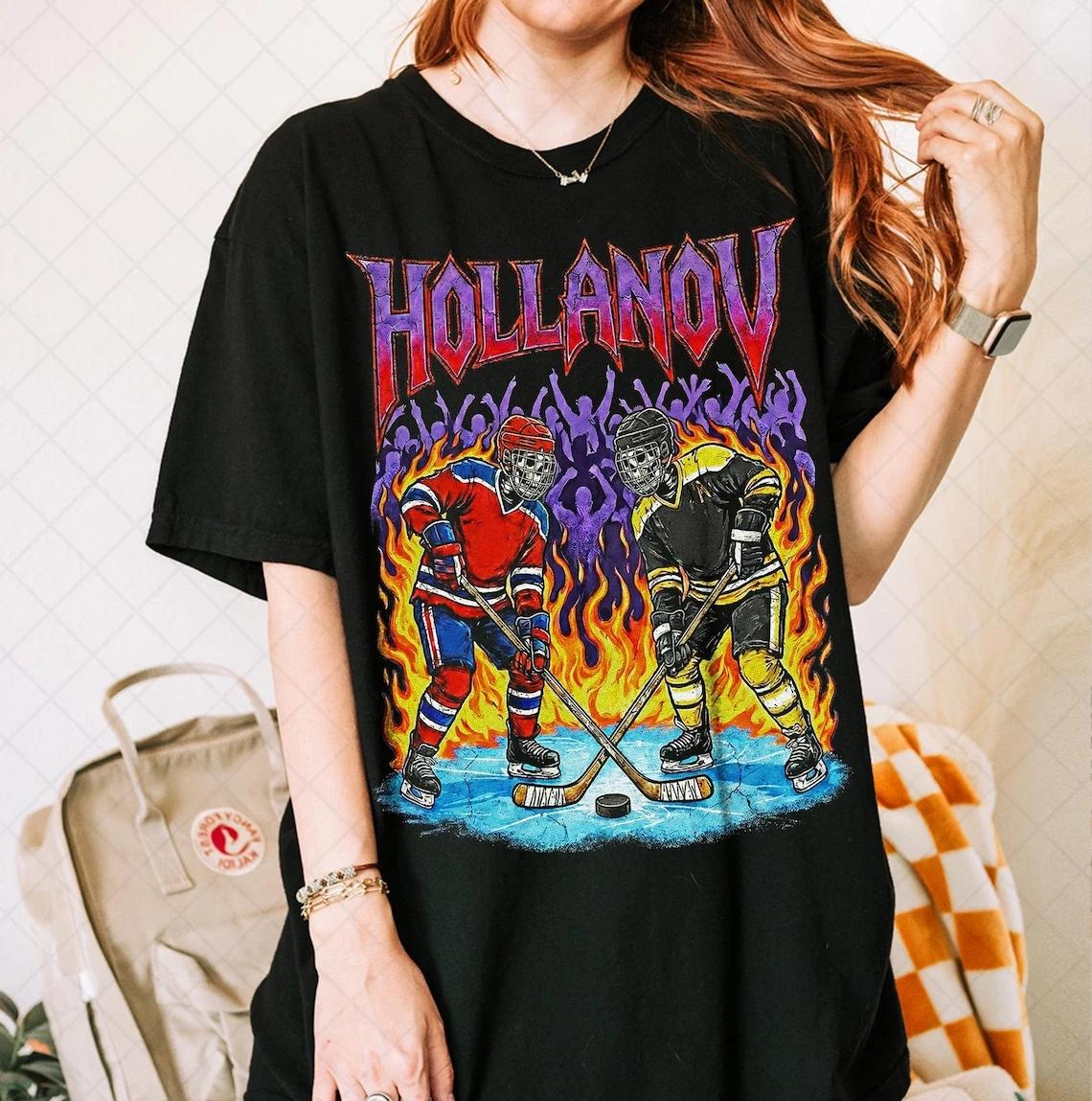 Vintage Hollanov Ice Hockey Shirt – Skull Heated Rivalry Unisex Fan Tee 3XL
Vintage Hollanov Ice Hockey Shirt – Skull Heated Rivalry Unisex Fan Tee 3XL
