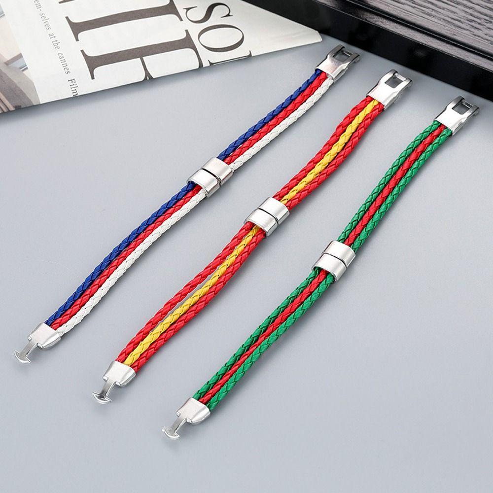 Friends Gifts Italy PU Leather Men National Flag Bracelets Braided Korean Bangles Women Wristbands
Friends Gifts Italy PU Leather Men National Flag Bracelets Braided Korean Bangles Women Wristbands