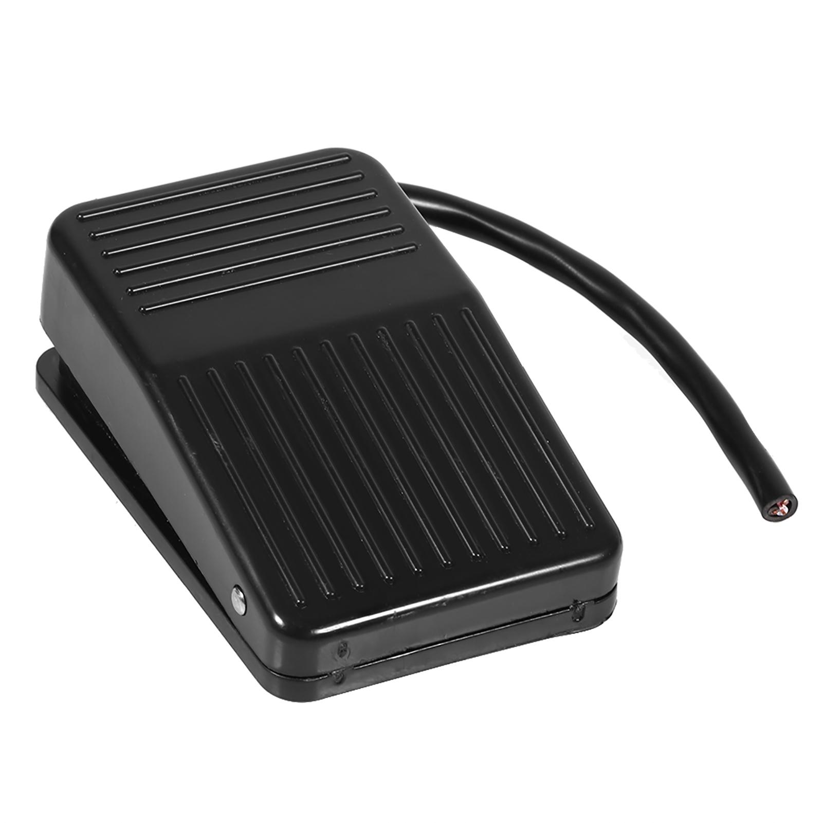 220 В / 380 В электрическая пластиковая педаль для включения и выключения управления черный цвет 10 см шнур чёрный