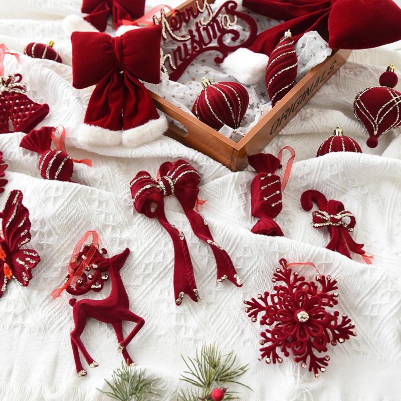 Red Christmas Tree Decoration Flocking Bow Candy Cane Butterfly Christmas Tree Hanging Ornament Xmas New Year Party Home Decors
Red Christmas Tree Decoration Flocking Bow Candy Cane Butterfly Christmas Tree Hanging Ornament Xmas New Year Party Home Decors