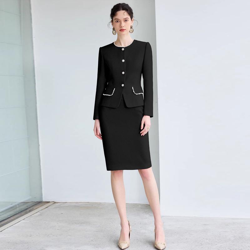 Stylish Black Round Neck Women s Dress Set – Goddess Style, Fragrant Wind, Slimming Professional Skirt Extra Large
Stylish Black Round Neck Women s Dress Set – Goddess Style, Fragrant Wind, Slimming Professional Skirt Extra Large