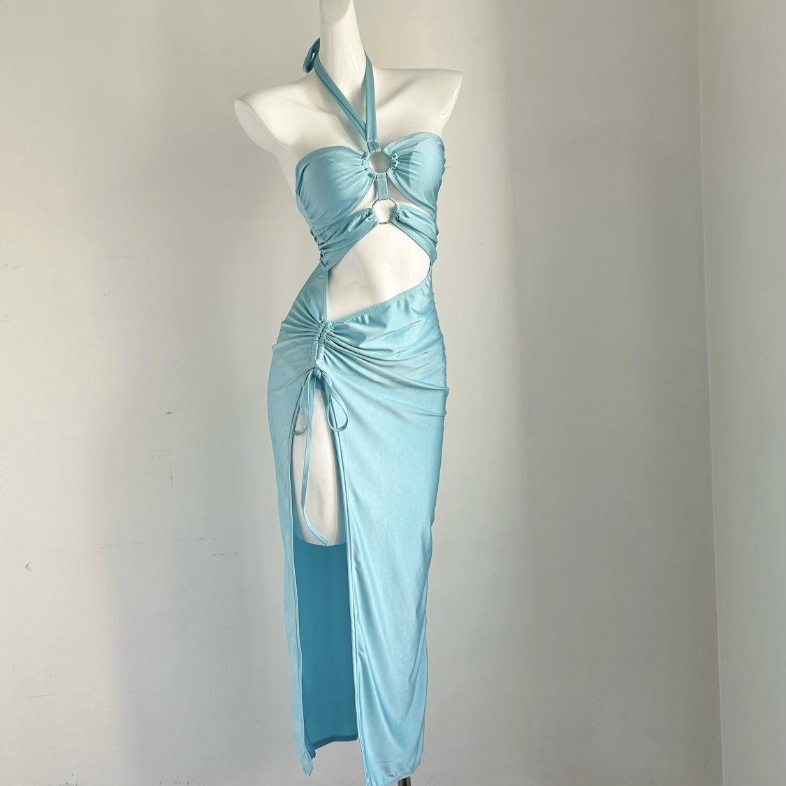Elegant Long Two-Piece Swimsuit with Hollow-Out Design - Slimming Beachwear & Hot Spring Cover-Up for Women Small синій
Elegant Long Two-Piece Swimsuit with Hollow-Out Design - Slimming Beachwear & Hot Spring Cover-Up for Women Small синій