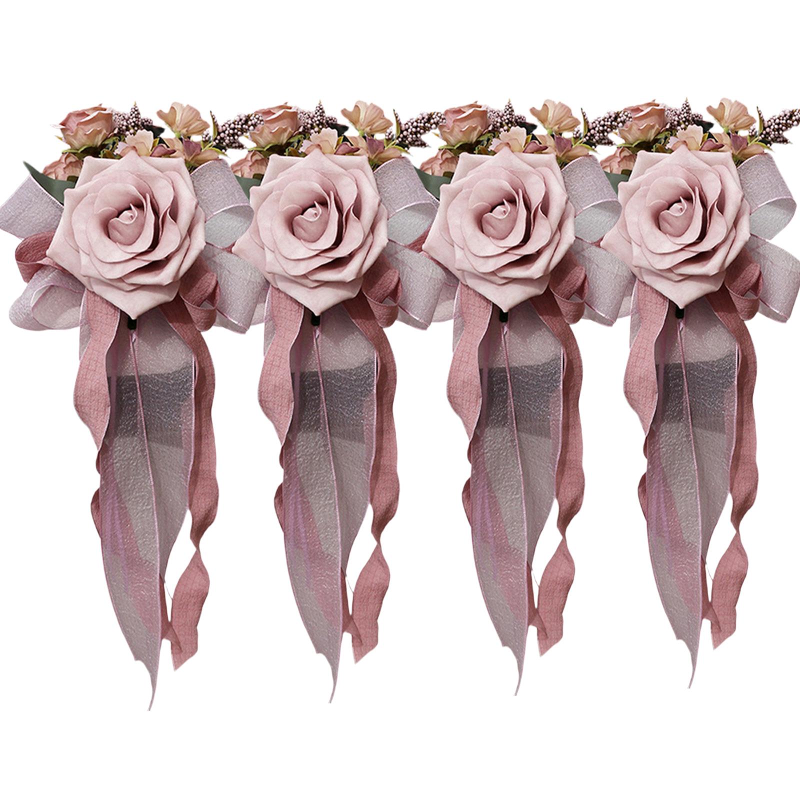 Элегантные искусственные цветочные банты, искусственные цветы, свадебные украшения для автомобиля, набор для зеркала и двери, изящное украшение 4
Элегантные искусственные цветочные банты, искусственные цветы, свадебные украшения для автомобиля, набор для зеркала и двери, изящное украшение 4