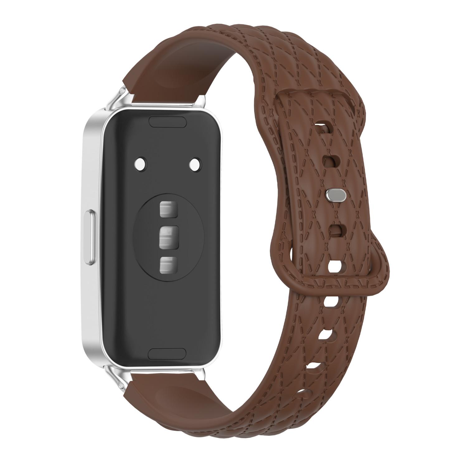 Diamond Patterned Butterfly Buckle Silicone Waterproof Strap Suitable For HUAWEI Band 11/11 Pro for Huawei Wristband 10 9 8 Huawei Band 8/9/10 коричневий
Diamond Patterned Butterfly Buckle Silicone Waterproof Strap Suitable For HUAWEI Band 11/11 Pro for Huawei Wristband 10 9 8 Huawei Band 8/9/10 коричневий