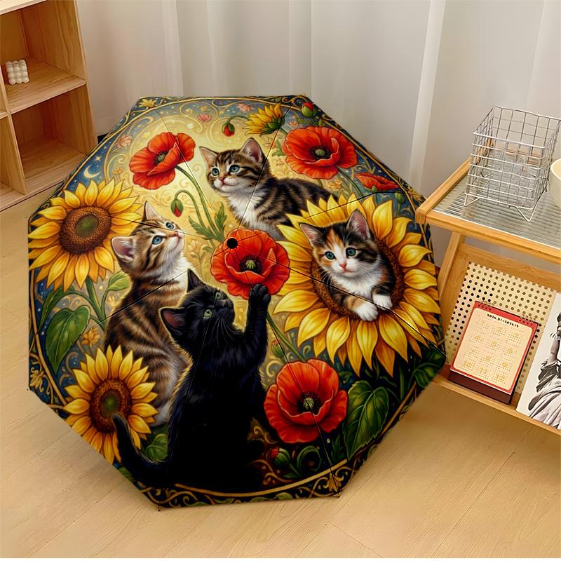 Kittens in Starry Clouds Printed umbrella windproof folding umbrella portable sun and rain umbrella suitable for gifting
Kittens in Starry Clouds Printed umbrella windproof folding umbrella portable sun and rain umbrella suitable for gifting