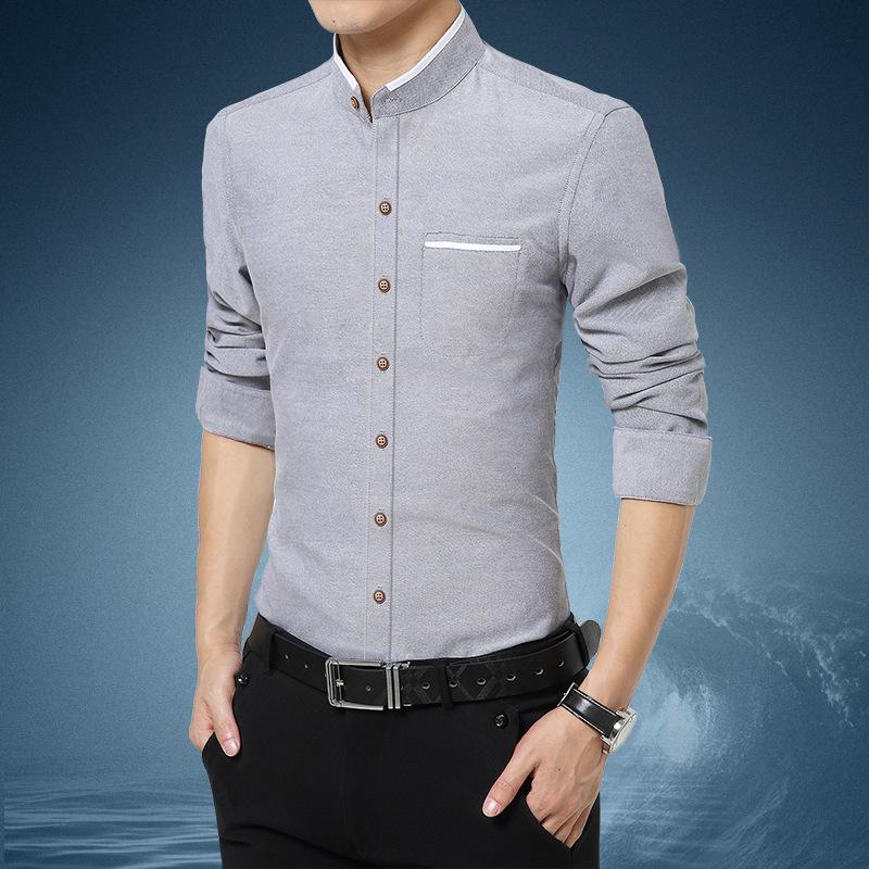 Мужская рубашка с длинным рукавом приталенного кроя в стиле business casual M серый
Мужская рубашка с длинным рукавом приталенного кроя в стиле business casual M серый
