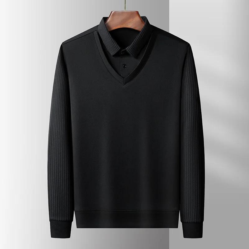 New Men s Casual and Fashionable Long Sleeved Solid Color Fake Two-piece Polo Shirt Business All Season Versatile Top M чёрный
New Men s Casual and Fashionable Long Sleeved Solid Color Fake Two-piece Polo Shirt Business All Season Versatile Top M чёрный