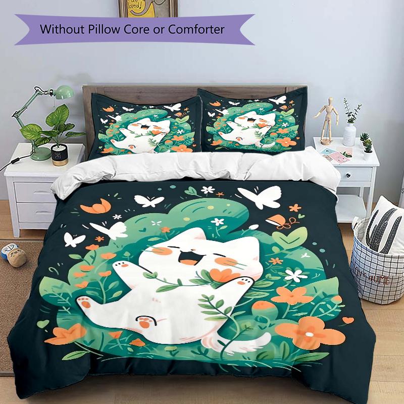 3pcs Happy Kitten Ideas Quilt Cover Set - Soft & Comfortable Polyester Fabric, All-Season Breathable Comforter Set For 1 Quilt Cover & 2 Pillowca 135x200cm
3pcs Happy Kitten Ideas Quilt Cover Set - Soft & Comfortable Polyester Fabric, All-Season Breathable Comforter Set For 1 Quilt Cover & 2 Pillowca 135x200cm
