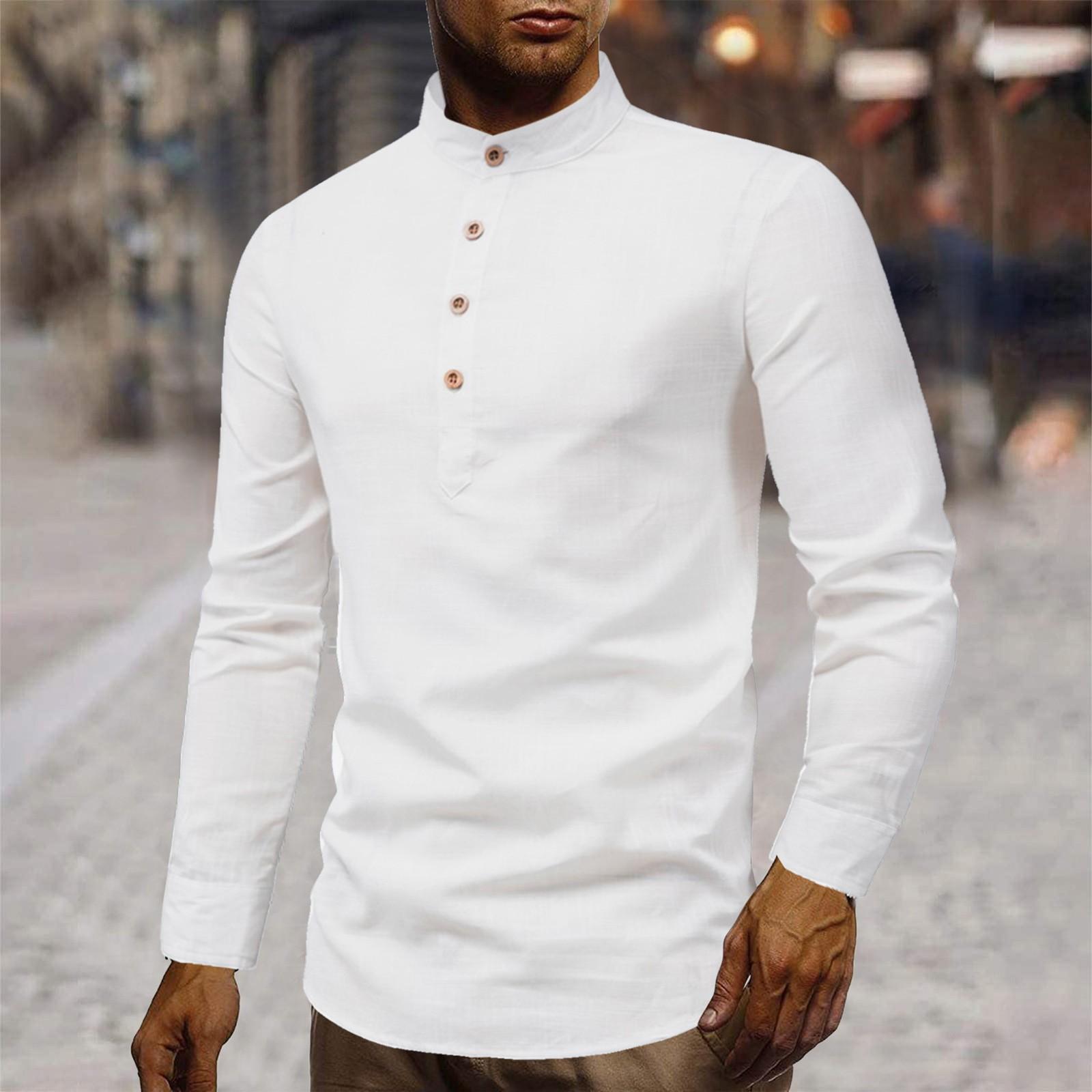 Men s Fashion Slim Fit Color Long Sleeve Business Stand Collar Cotton Hemp Half Open Men s Shirt XL білий
Men s Fashion Slim Fit Color Long Sleeve Business Stand Collar Cotton Hemp Half Open Men s Shirt XL білий