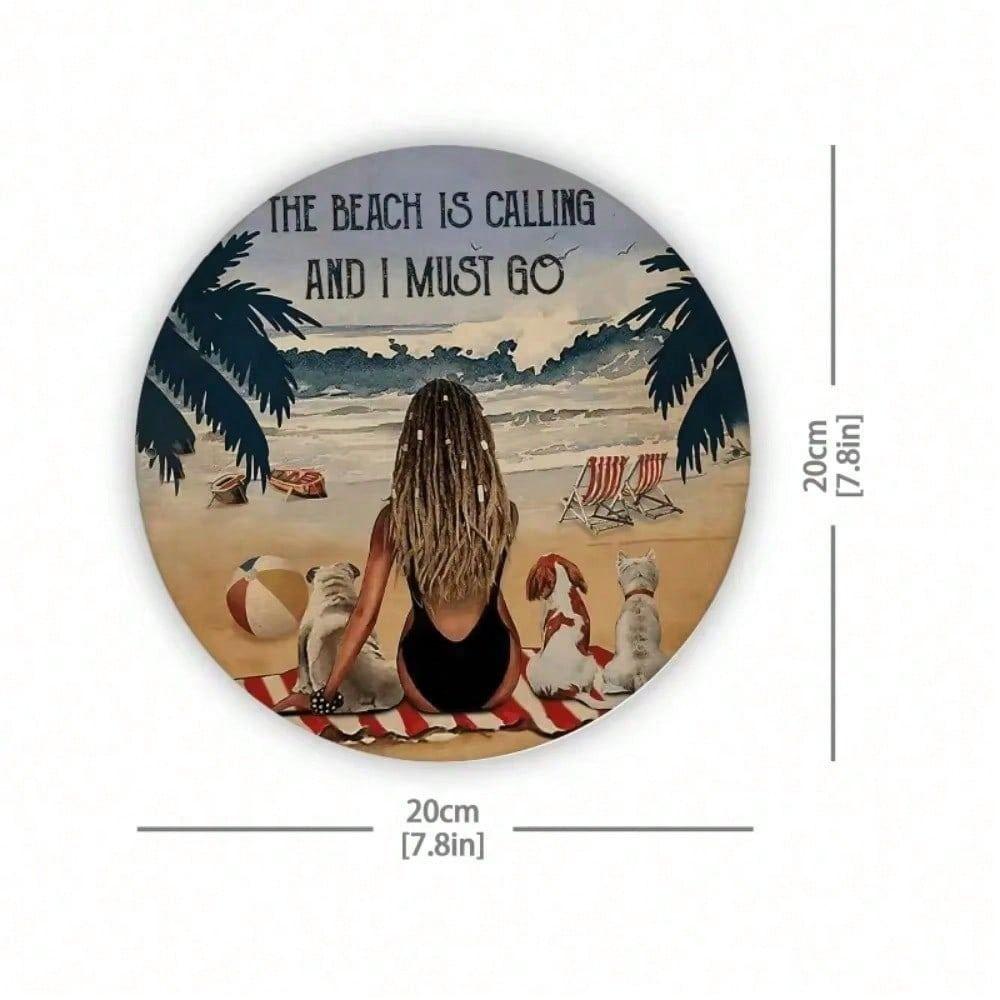 Vintage Metal Tin Sign Beach Is Calling Me Round Wall Decor for Kitchen Home
Vintage Metal Tin Sign Beach Is Calling Me Round Wall Decor for Kitchen Home