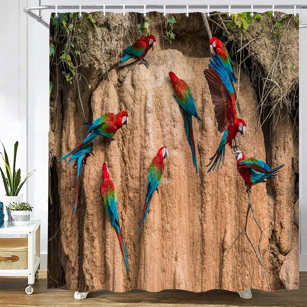 1Pcs Rustic Style Birds Printed Fabric Waterproof Shower Curtain, Birds Pattern Bathroom Decoration Curtain, With Hooks W60H190(CM)-1 Pcs
1Pcs Rustic Style Birds Printed Fabric Waterproof Shower Curtain, Birds Pattern Bathroom Decoration Curtain, With Hooks W60H190(CM)-1 Pcs