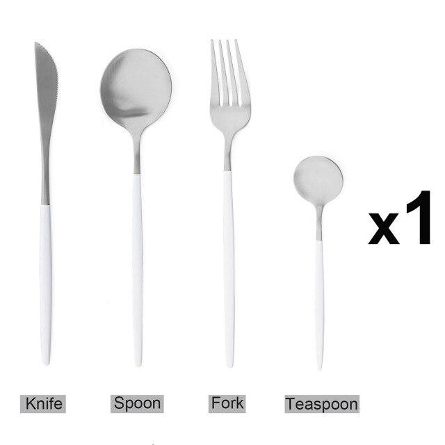 Набір столового посуду з нержавіючої сталі з 4 предметів Зелене золото Матовий набір столових приборів Посуд для салату Виделка Ложка Ніж Набір столового столового посуду для десерту 4x1 срібний/білий
Набір столового посуду з нержавіючої сталі з 4 предметів Зелене золото Матовий набір столових приборів Посуд для салату Виделка Ложка Ніж Набір столового столового посуду для десерту 4x1 срібний/білий