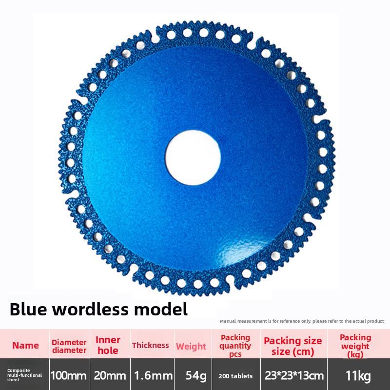 Многофункциональный композитный отрезной диск для плитки, каменных плит, мрамора и металлов синий
Многофункциональный композитный отрезной диск для плитки, каменных плит, мрамора и металлов синий