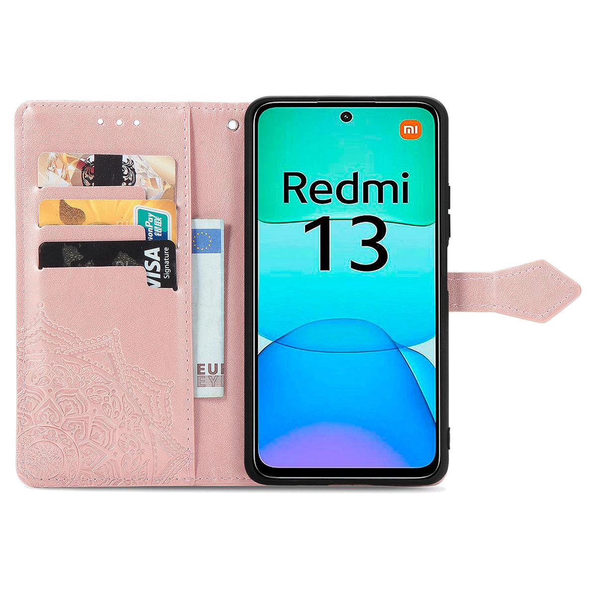 For Xiaomi Redmi 13 5G/13 4G Case Leather Phone Cover Mandala Embossed Design Rose Gold
For Xiaomi Redmi 13 5G/13 4G Case Leather Phone Cover Mandala Embossed Design Rose Gold