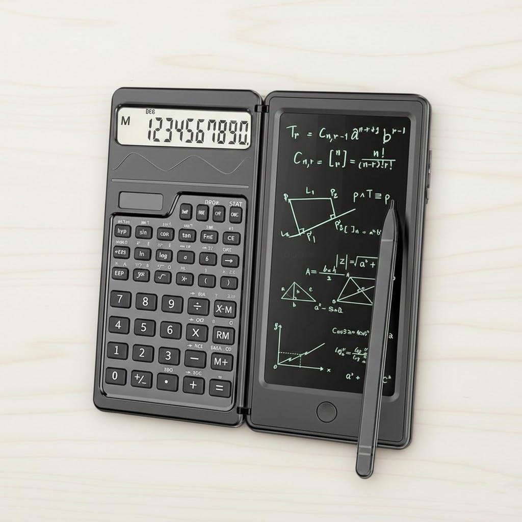 Portable Solar Powered Folding Calculator with Handwriting Pad for Science Education Math Calculations чорний
Portable Solar Powered Folding Calculator with Handwriting Pad for Science Education Math Calculations чорний