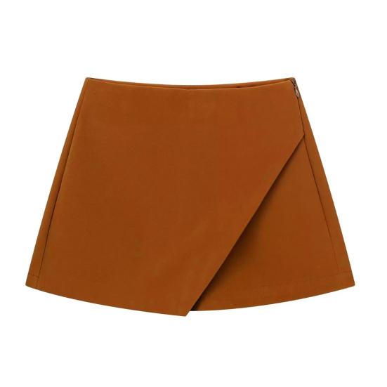 Summer Women Shorts Skirt High Waist Solid Color Asymmetric Soft Breathable A-line Anti-exposure Hidden Side Zipper Closure Commute Dating Beach L коричневий
Summer Women Shorts Skirt High Waist Solid Color Asymmetric Soft Breathable A-line Anti-exposure Hidden Side Zipper Closure Commute Dating Beach L коричневий