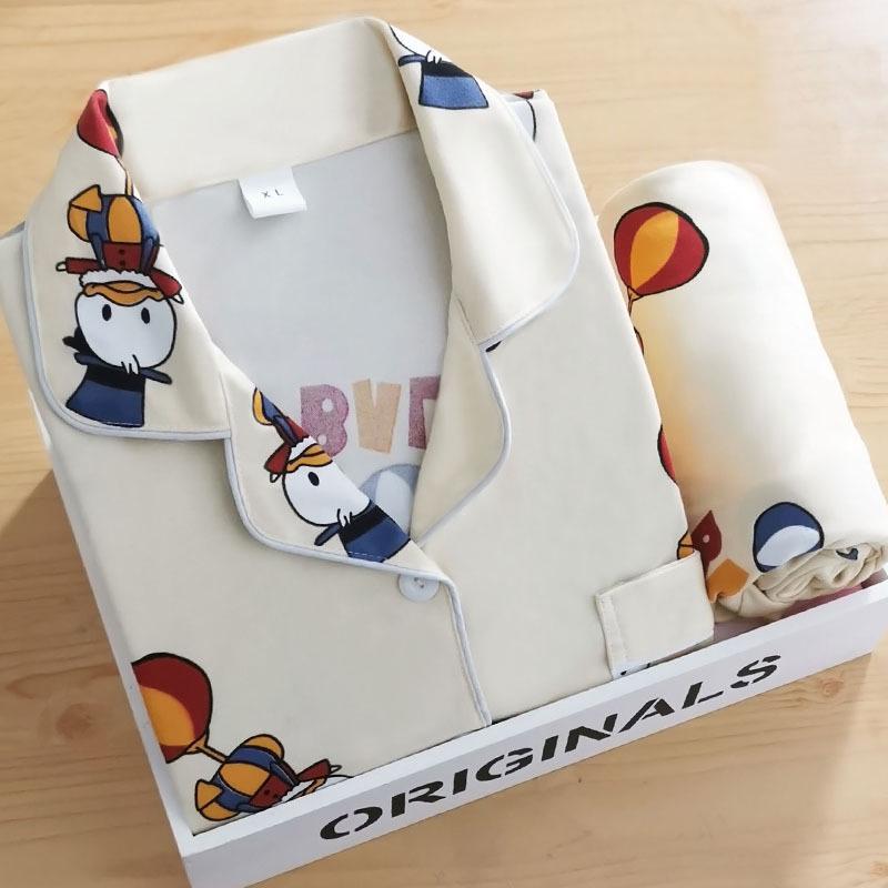 Женский пижамный комплект с длинным рукавом и мультяшным принтом - Повседневная домашняя одежда в корейском стиле для осени/зимы XXL
Женский пижамный комплект с длинным рукавом и мультяшным принтом - Повседневная домашняя одежда в корейском стиле для осени/зимы XXL