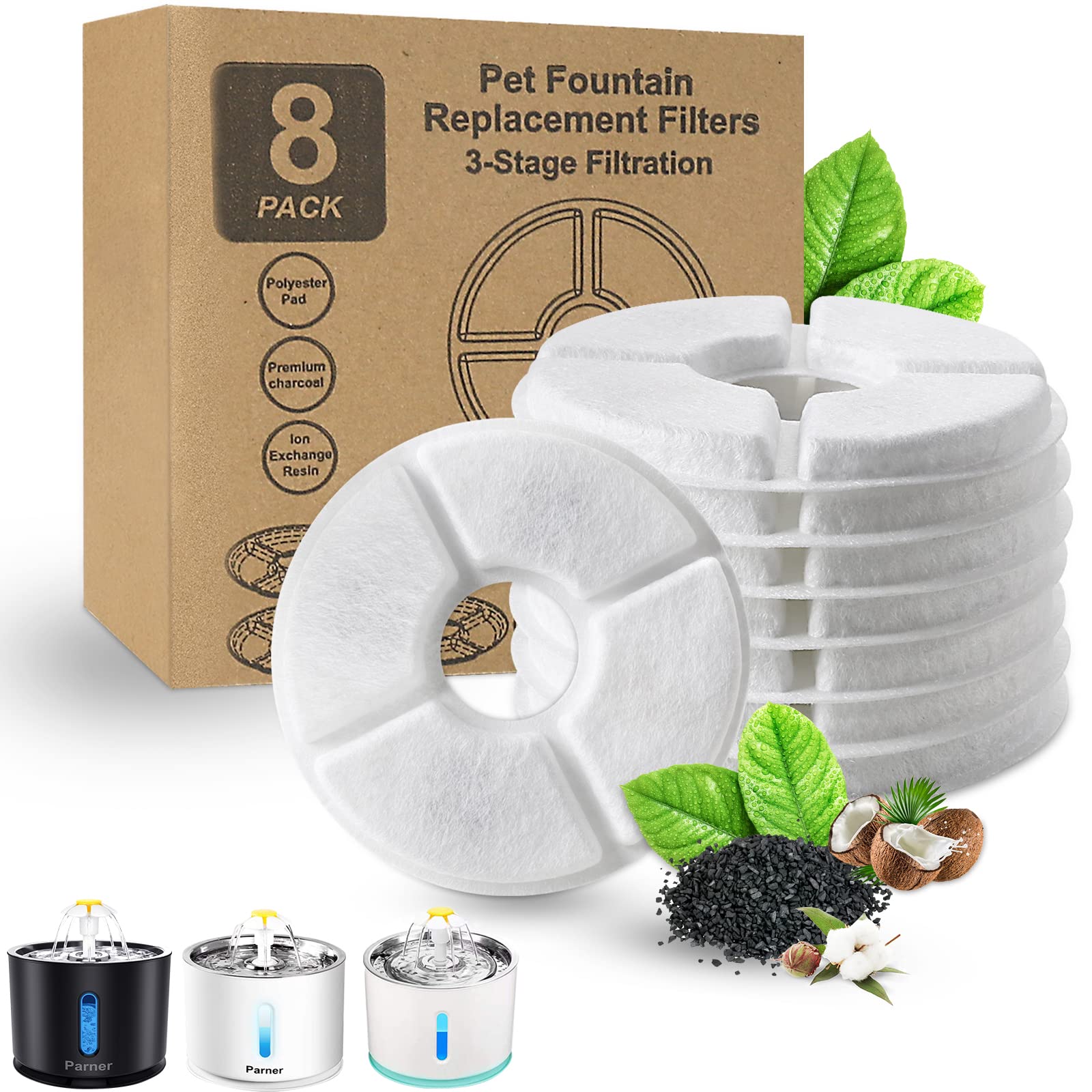 Parner Cat Water Automatic Waterer Filter Сменный фильтр с активированным углем Набор фильтров для кошек и собак Безопасная ионообменная смола для смягчения воды
Parner Cat Water Automatic Waterer Filter Сменный фильтр с активированным углем Набор фильтров для кошек и собак Безопасная ионообменная смола для смягчения воды