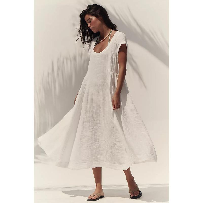 women s Double Crepe Fabric U Neck Short Sleeve Loose Flowy Maxi Dress Casual Swing Long Sundress S белый
women s Double Crepe Fabric U Neck Short Sleeve Loose Flowy Maxi Dress Casual Swing Long Sundress S белый